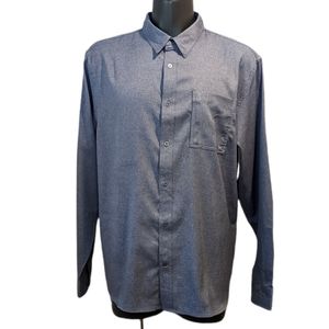 KARBON moisture wicking blue button front shirt XL